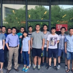 All guys in our lab congratulated Jin Yu on his graduation!